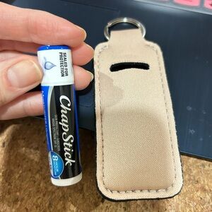 Lip Balm Gloss Holder Keychain Lipstick Keychain Holder Sleeve Accessories